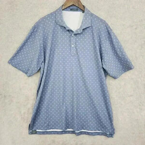 Turtleson Men's XL Blue & White Polo Shirt   12CT